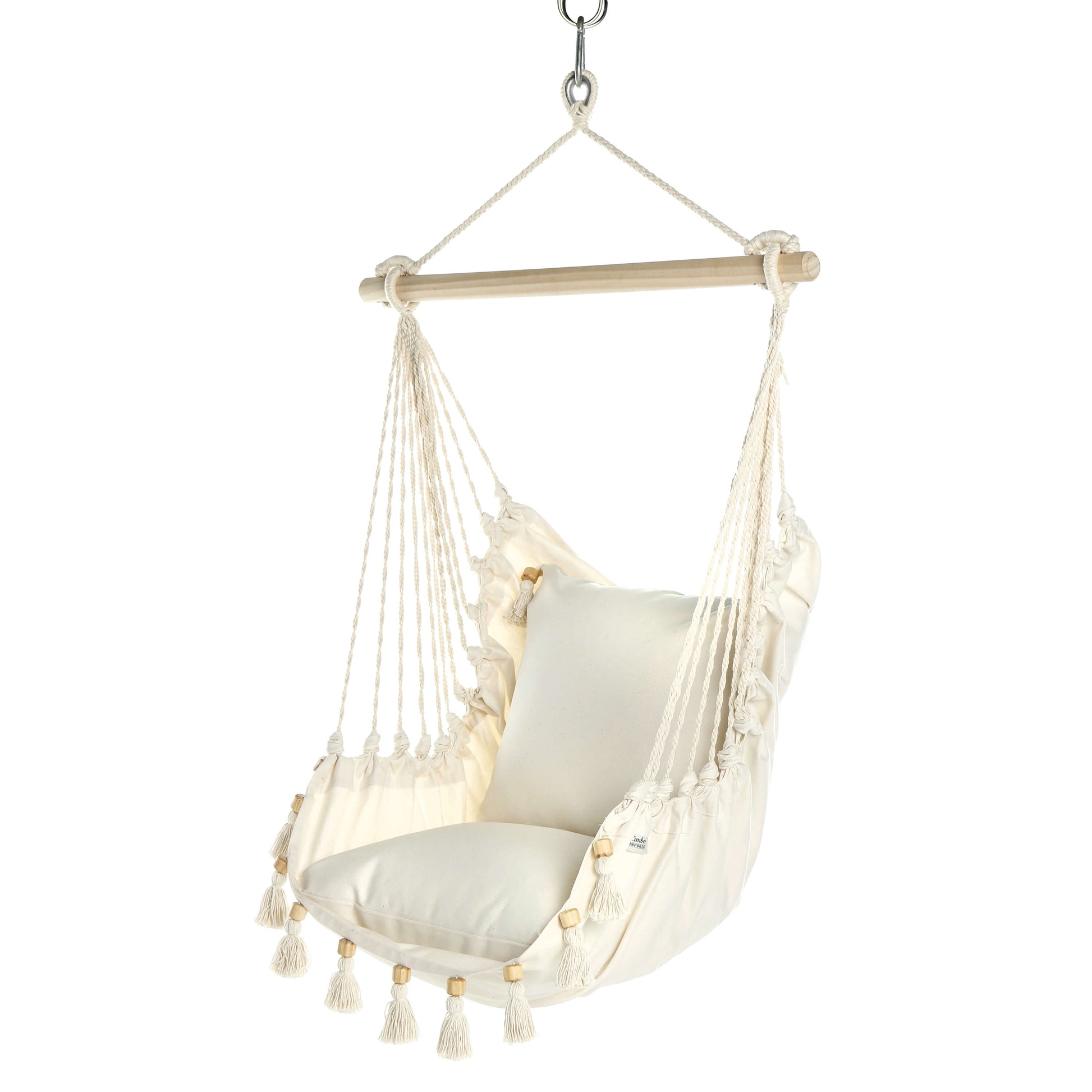 Hammock Chair With Tassels in a white back ground