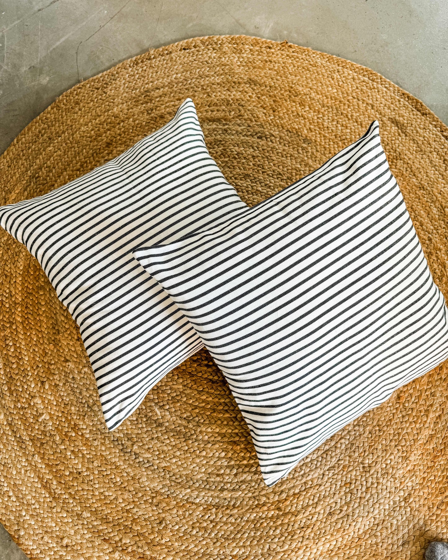 black and white stripes pillow cover