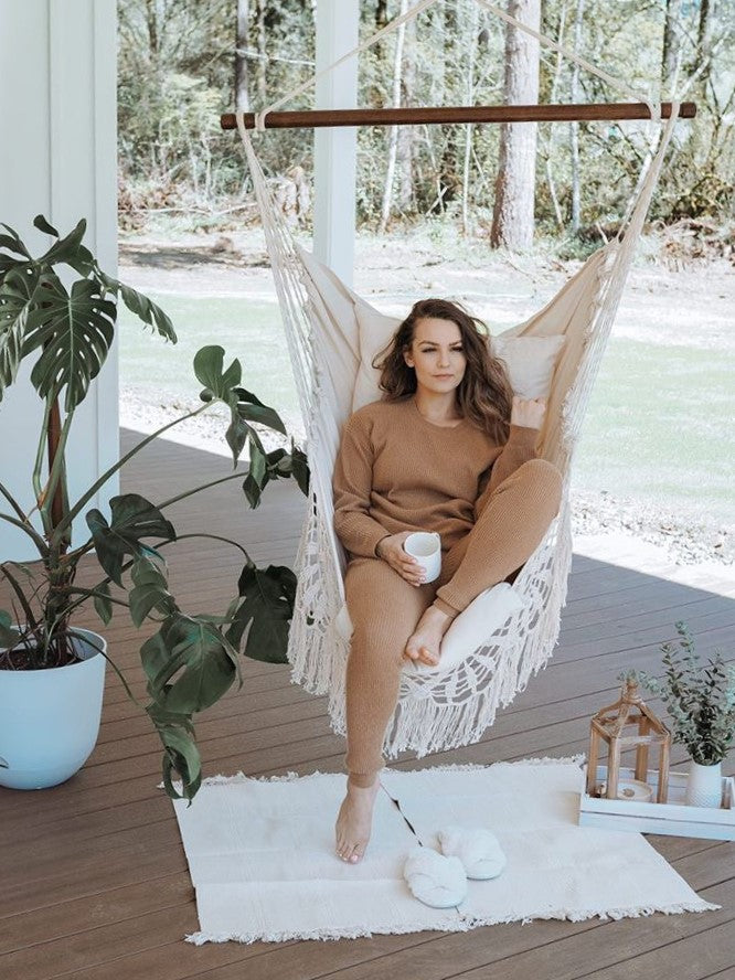Crochet Hammock chair Swing Outdoors Balcony