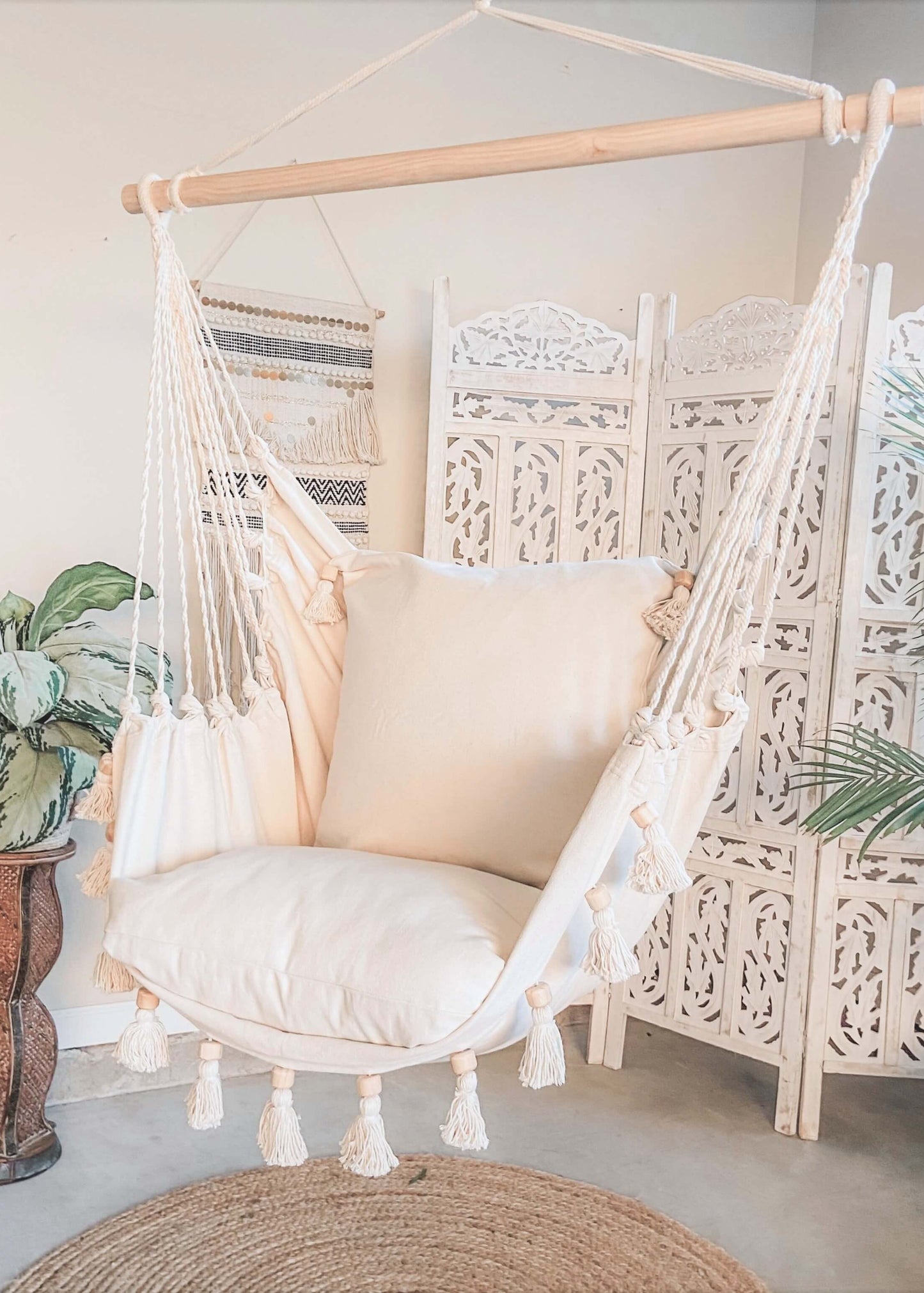 Boho Hammock Chair With Tassels