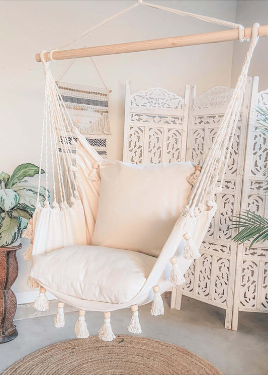 Boho Hammock Chair With Tassels