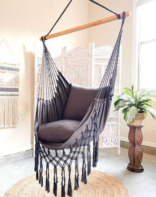 boho macrame hanging chair swing