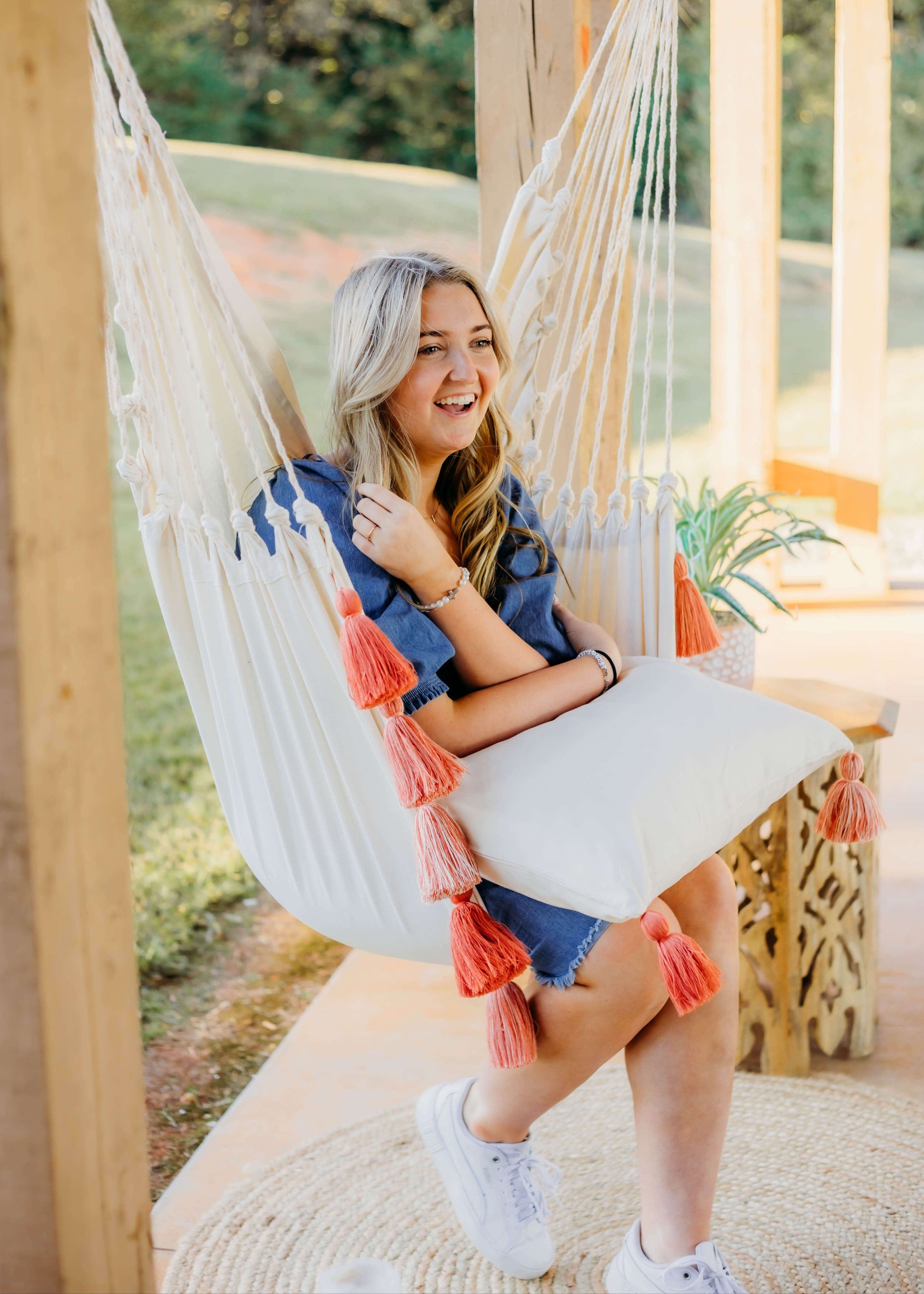 Boho Hanging Hammock Chair Swing 
For Bedroom