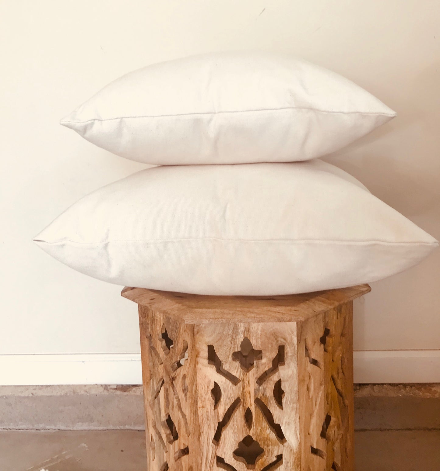 white cotton canvas pillow cushion for hammock