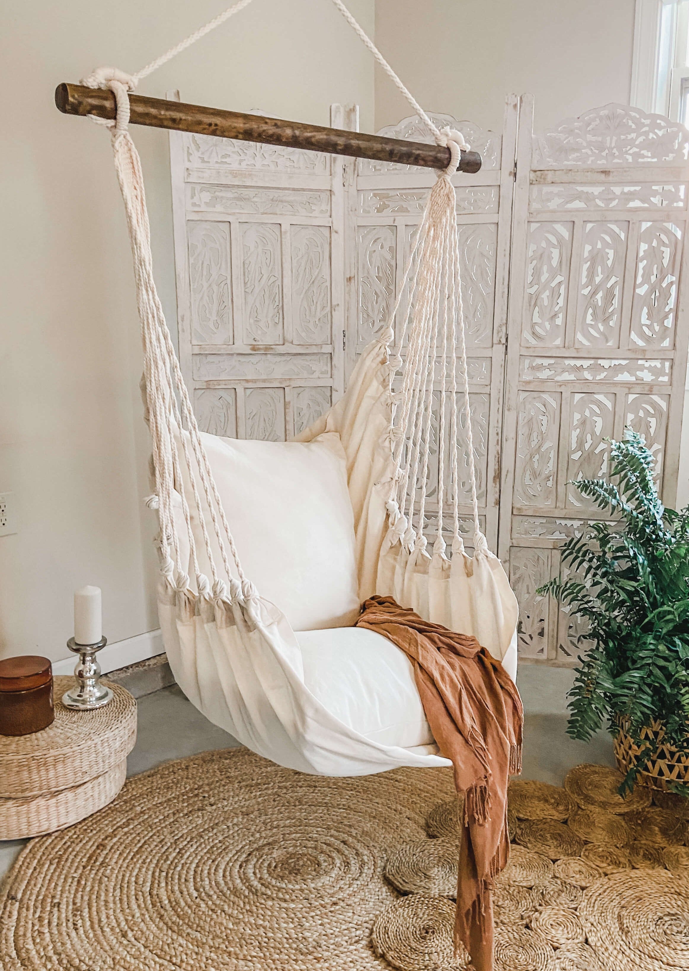 Handmade Bedroom Swing  Indoor Hammock Chair Swing – Limbo Imports Hammocks