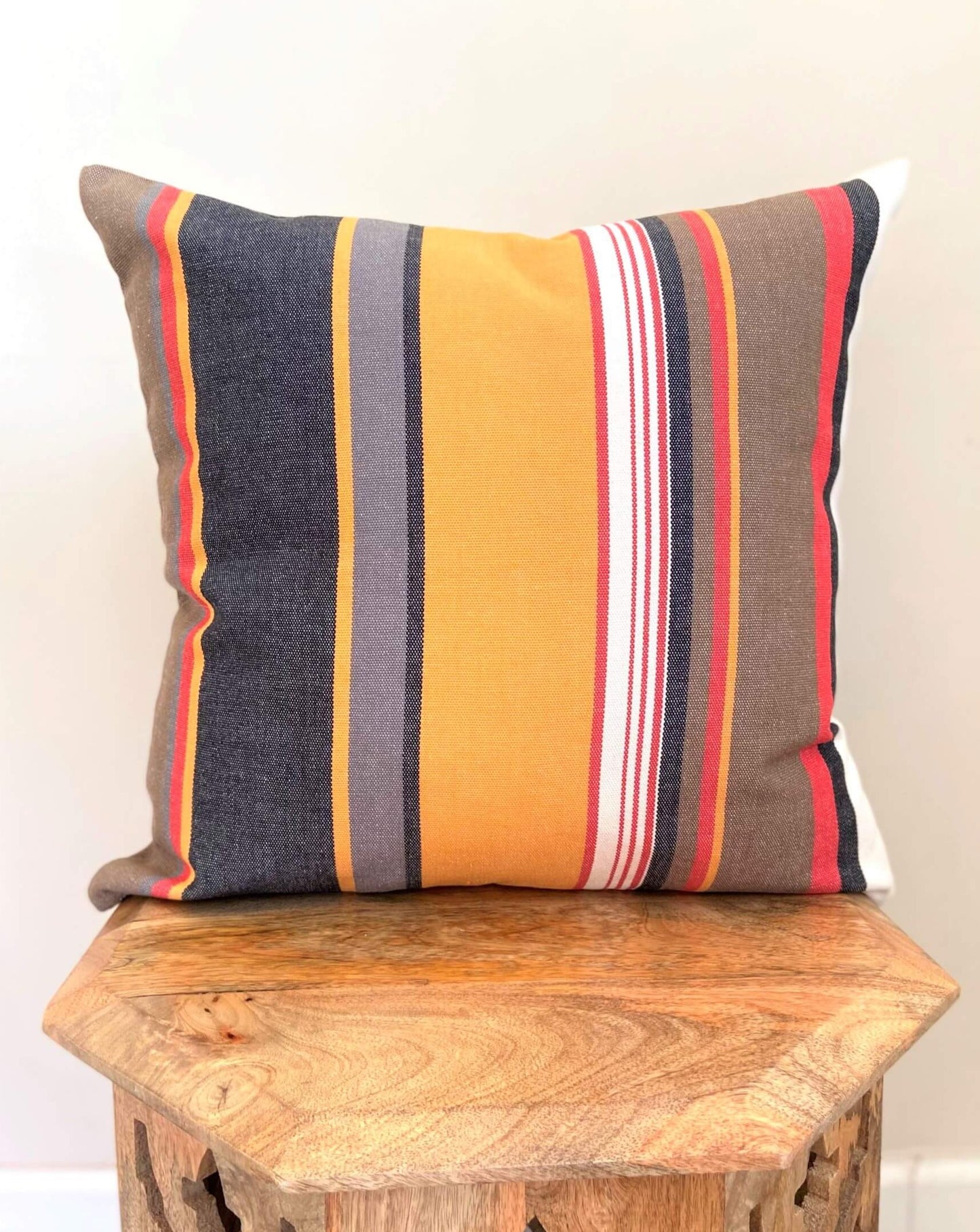 orange black red accent pillow