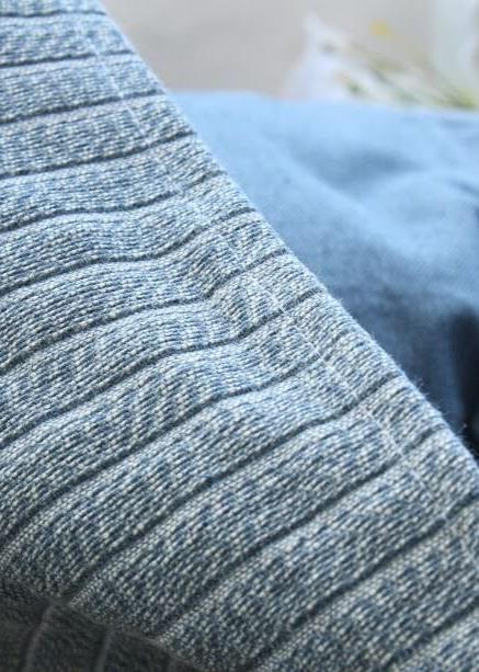 thin stipe denim pillow sham