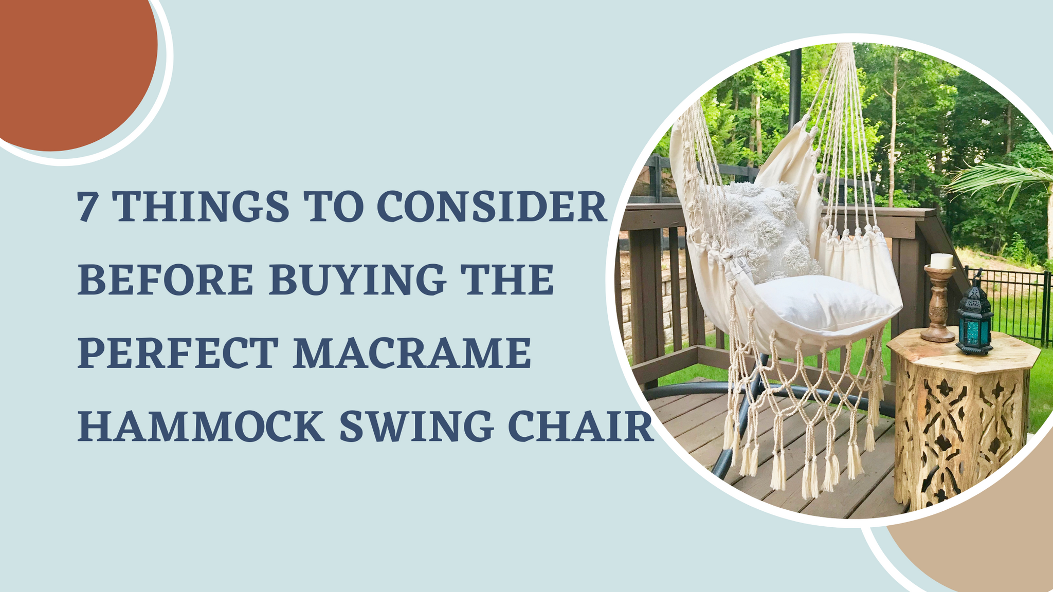7 THINGS TO CONSIDER BEFORE BUYING A MACRAME HAMMOCK SWING CHAIR