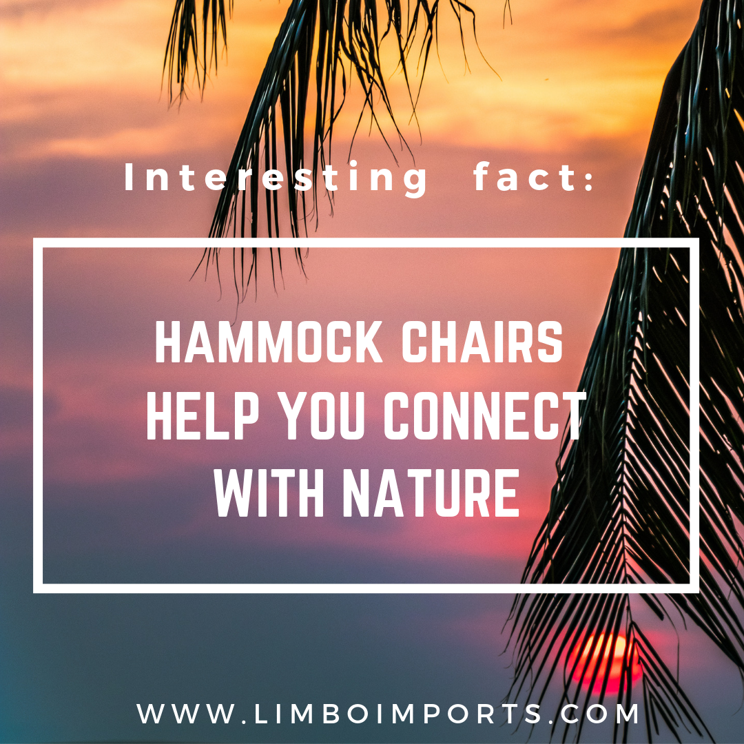 Connect with NATURE while relaxing in a Hammock Chair. Why not?