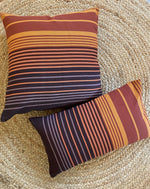 Striped Autum Orange Pillow