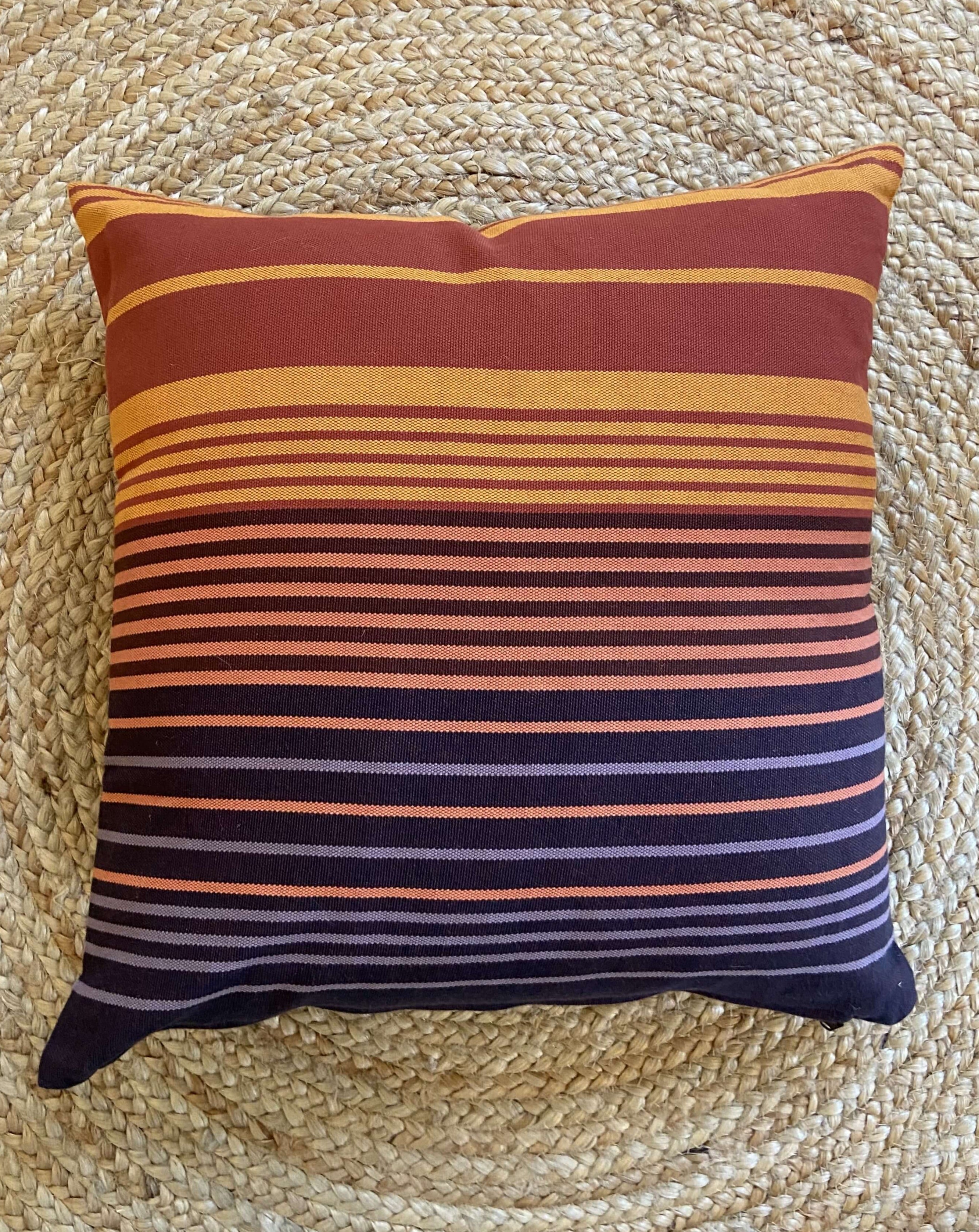 Striped Burnt Orange Pillow