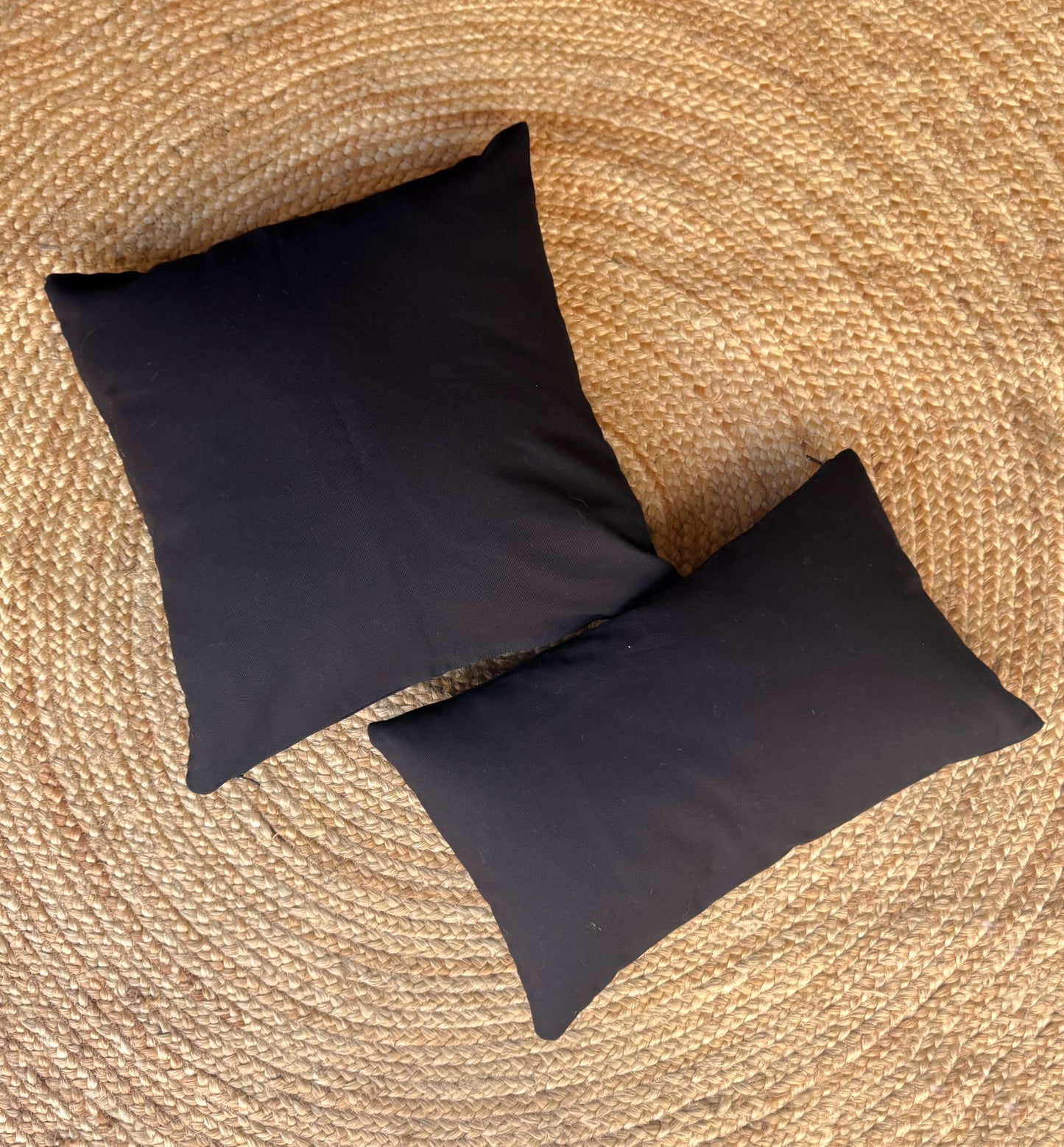  black throw pillow cover cotton