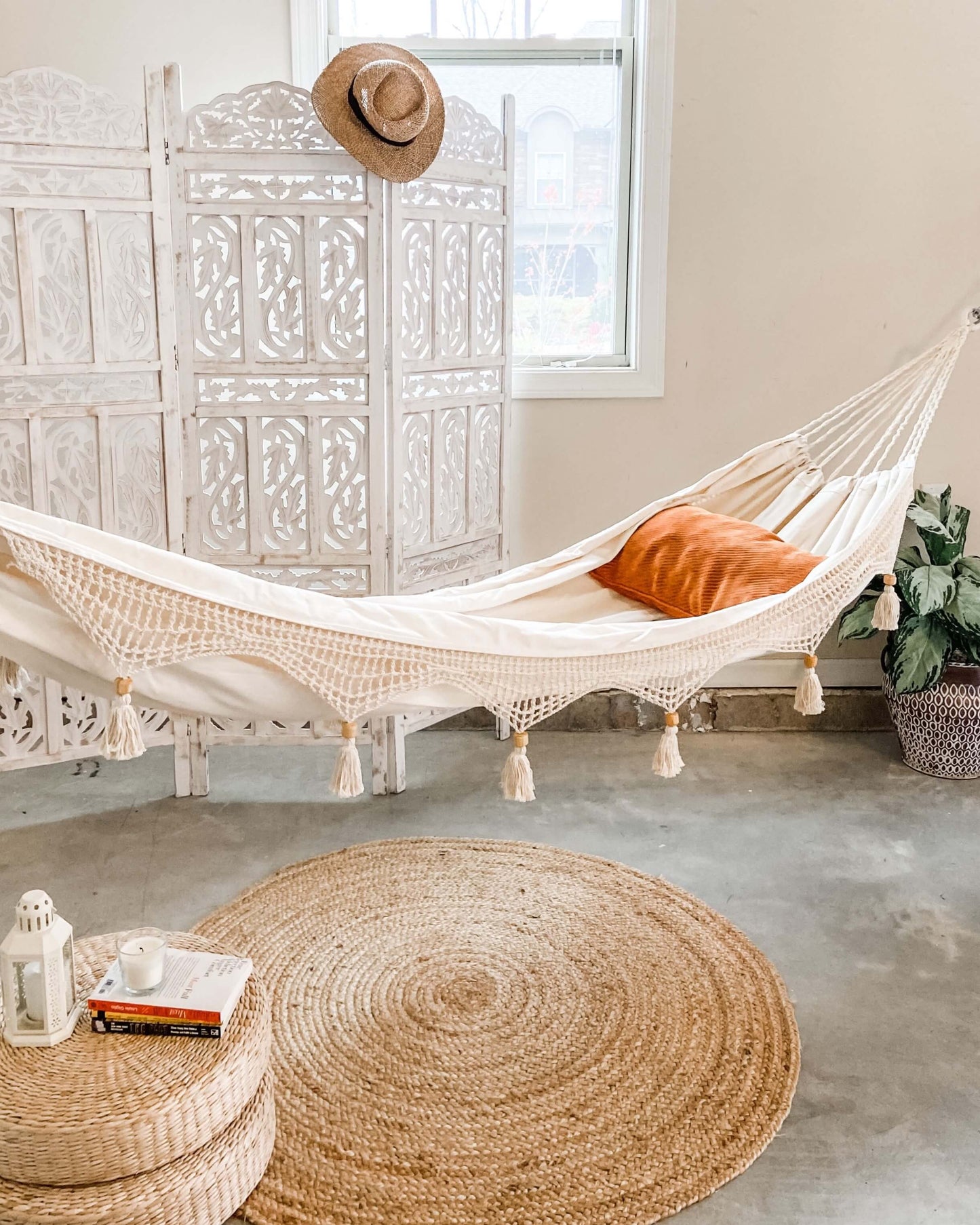 Crochet Boho Hammock Indoors