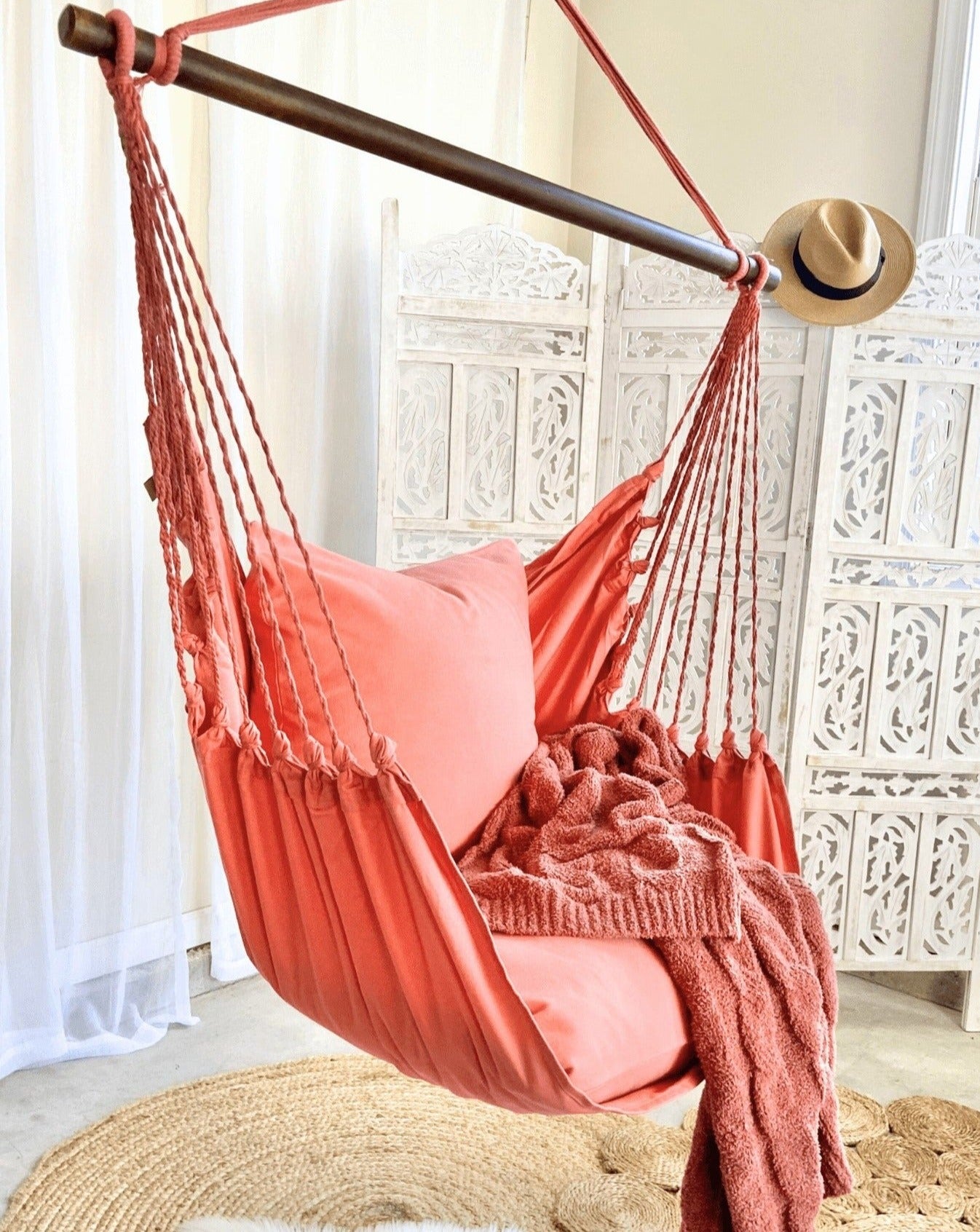pink hammock chair swing