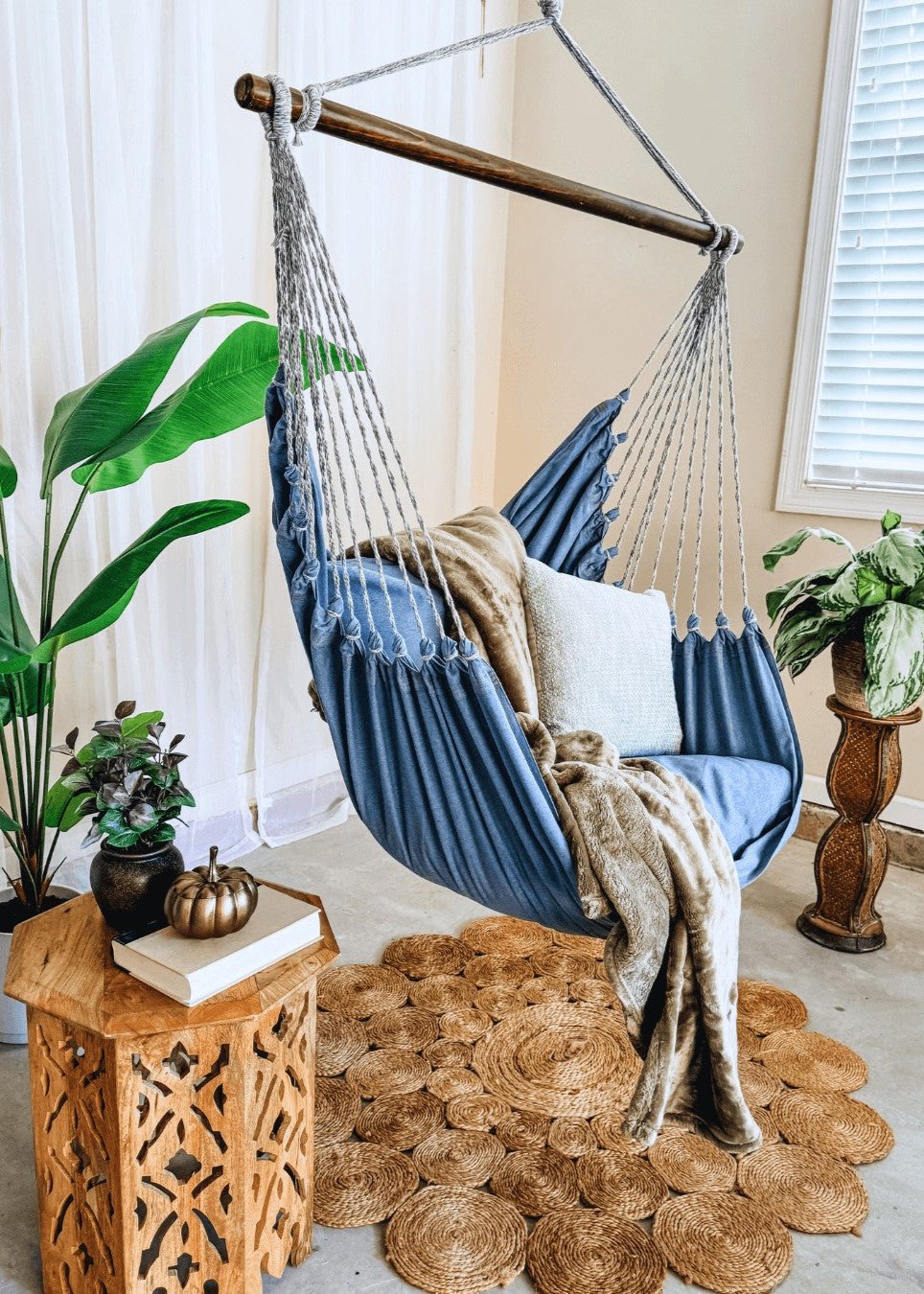 indoor hammock swing chair boho