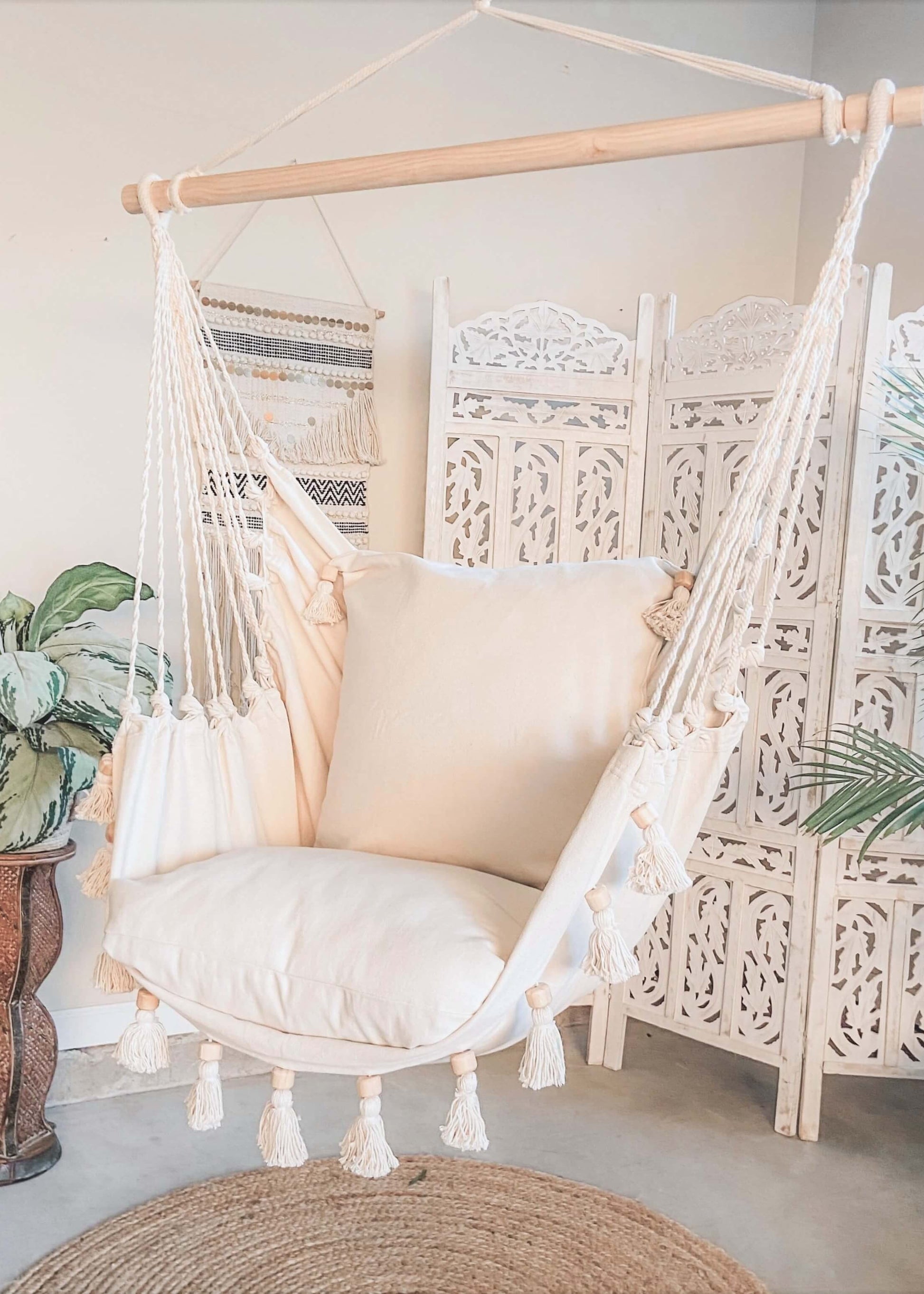 Boho Hammock Chair With Tassels