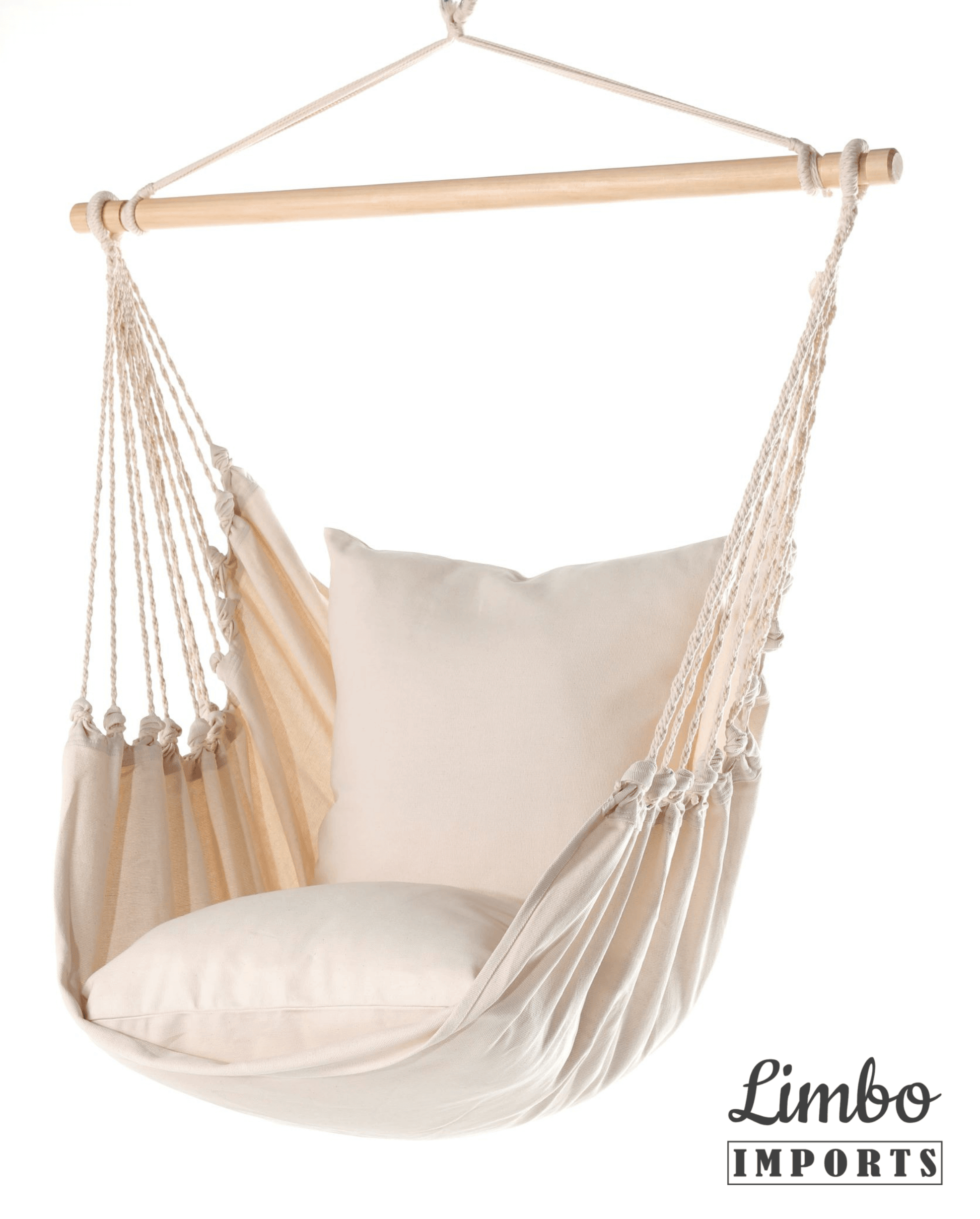 Hanging hammock chair swing with pillows