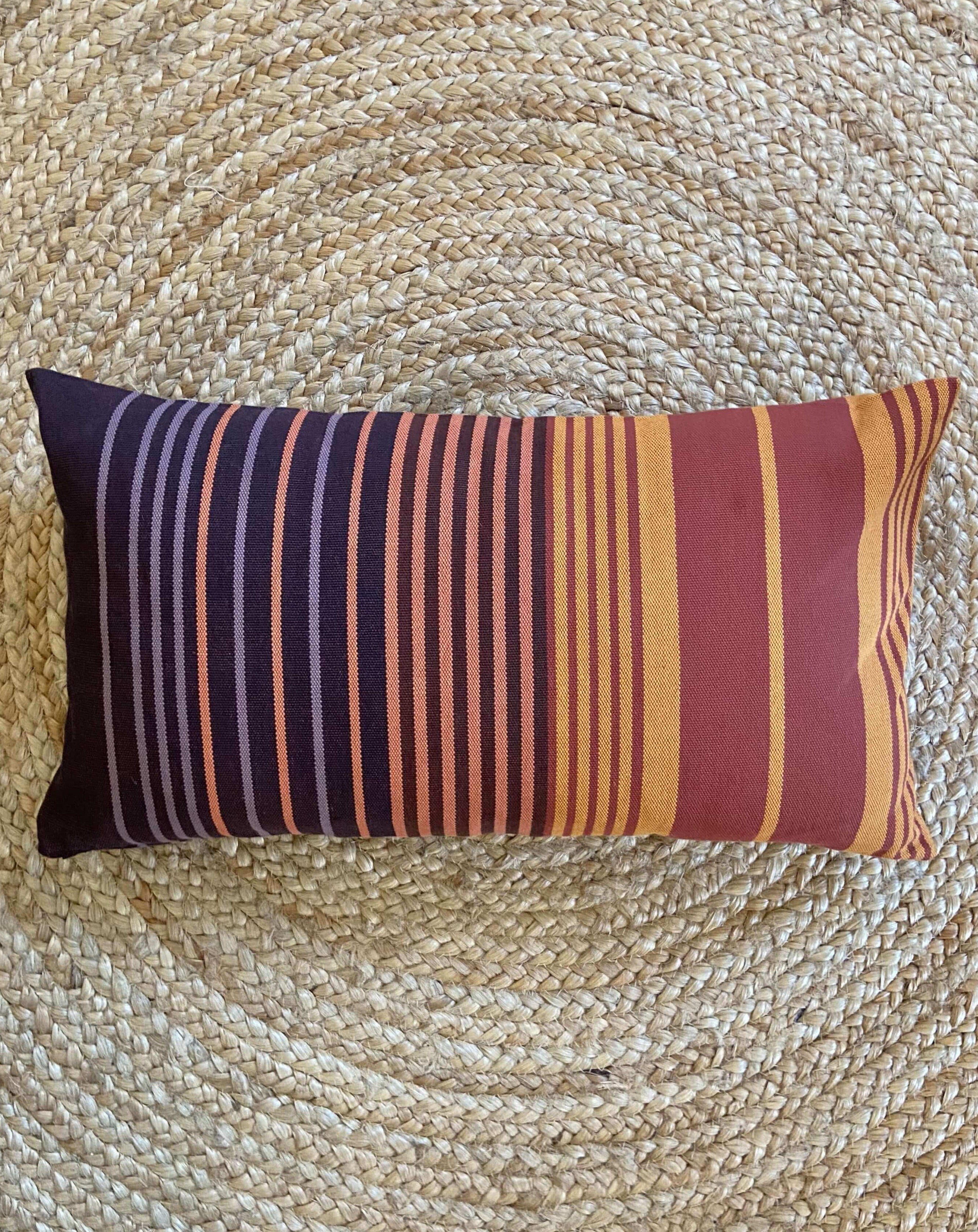 Striped Burnt Orange Pillow