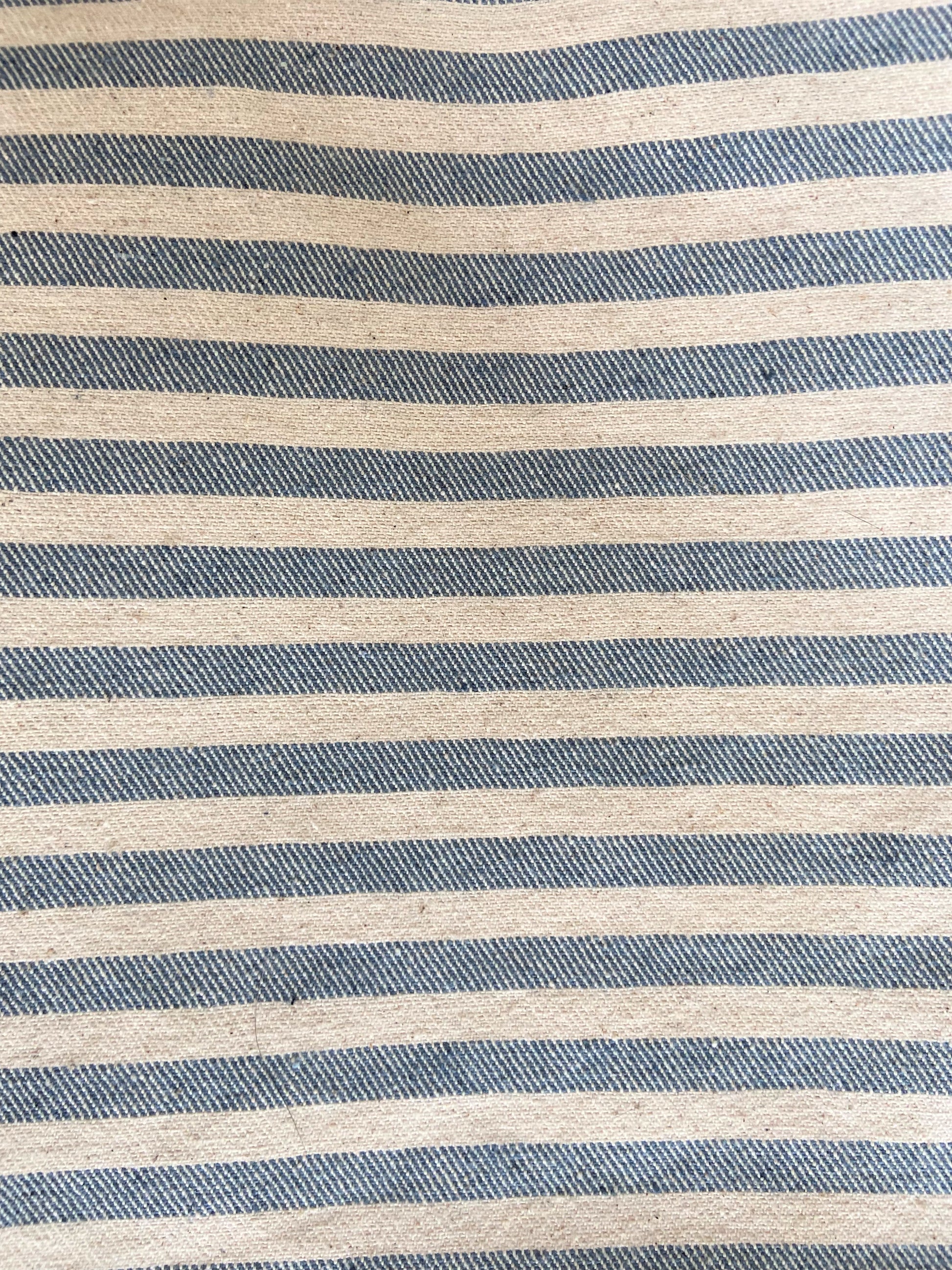 coastal beach blue striped pillow