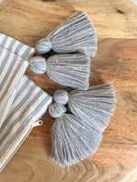 coastal beach pillow with tassels
