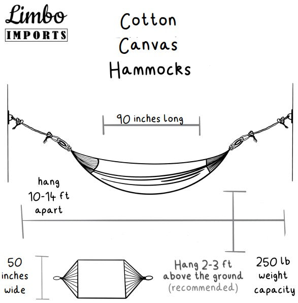 drawing of a boho crochet fringe hammock