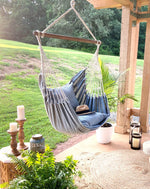 blue jeans denim hammock swing chair