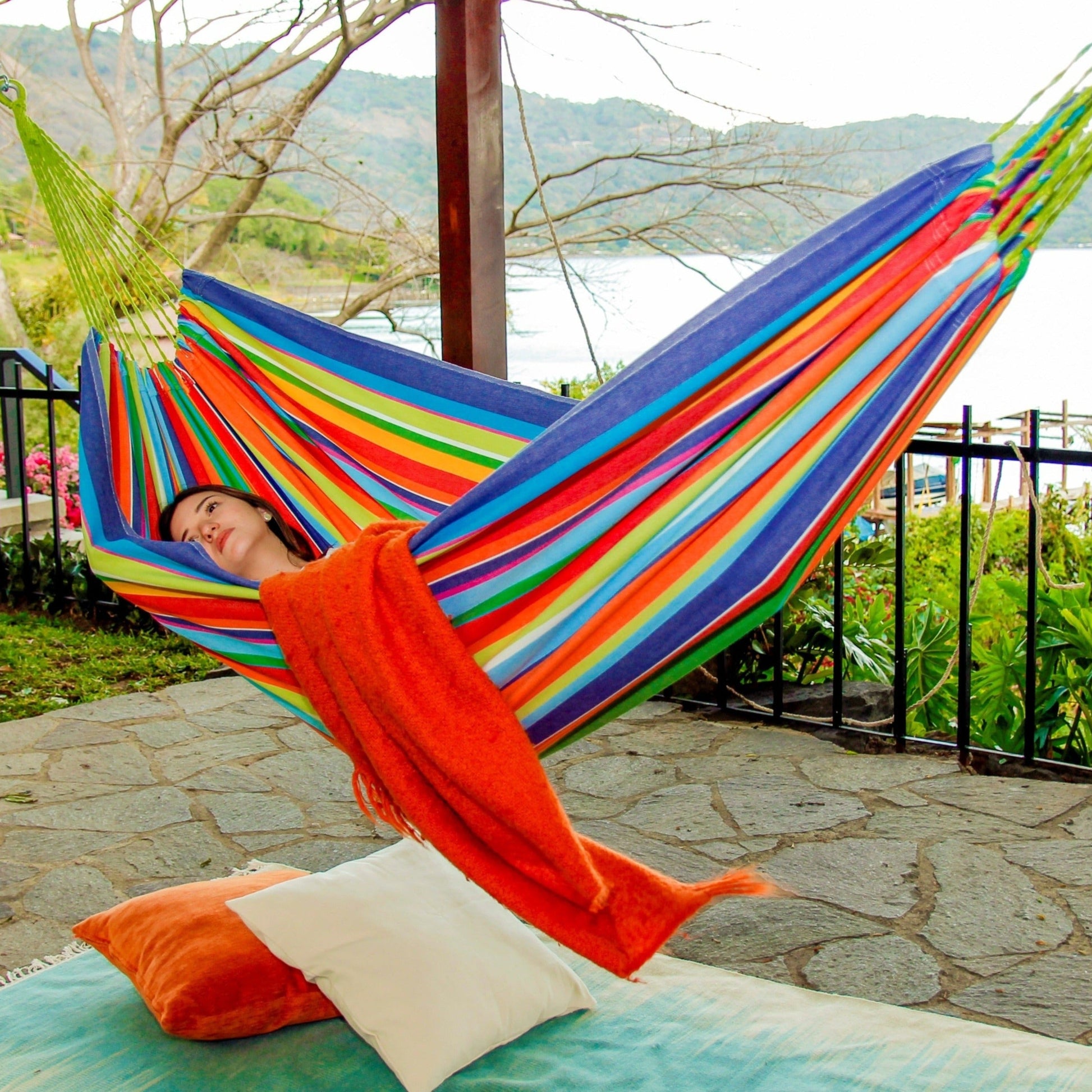 Rainbow Multi Color Hammock For Your Garden