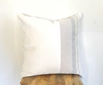 Tan Striped Cotton Pillow