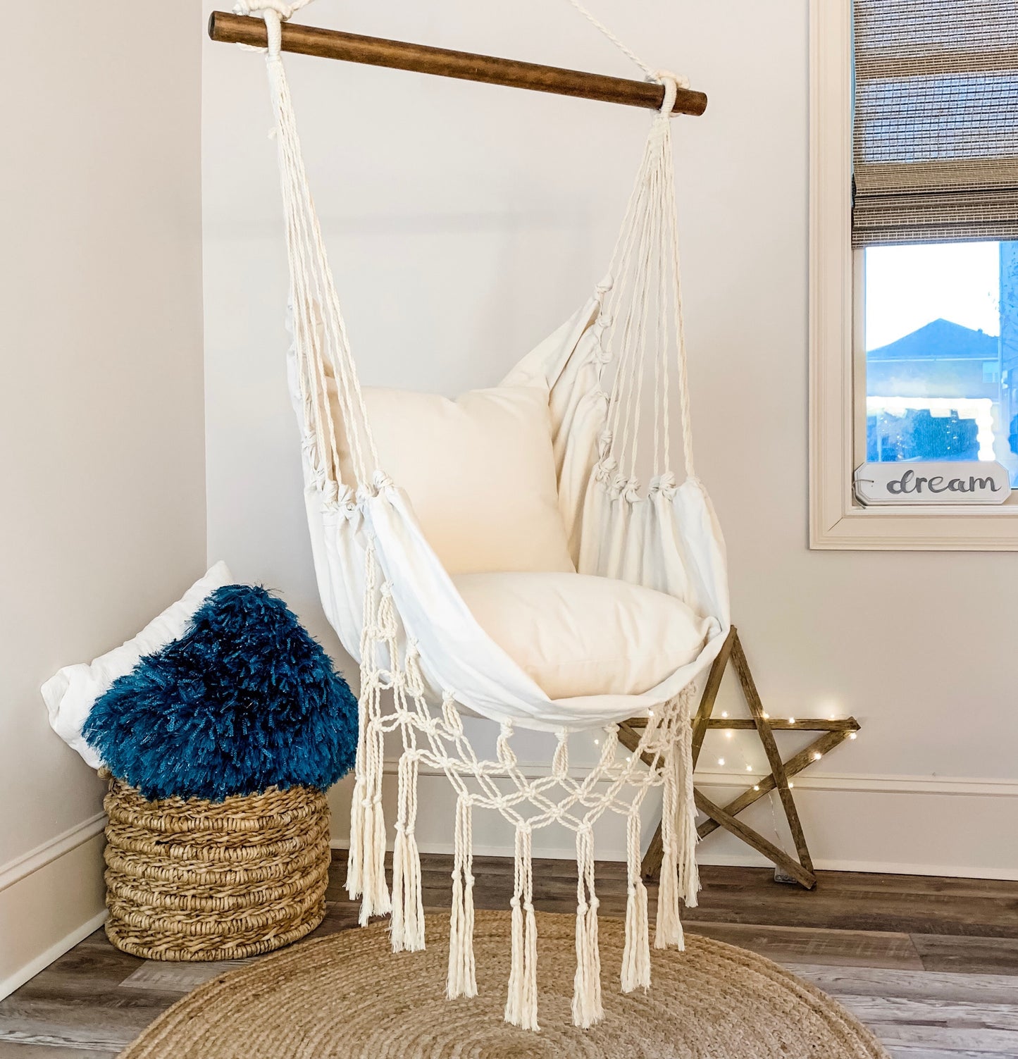 indoor macrame hammock chair swing