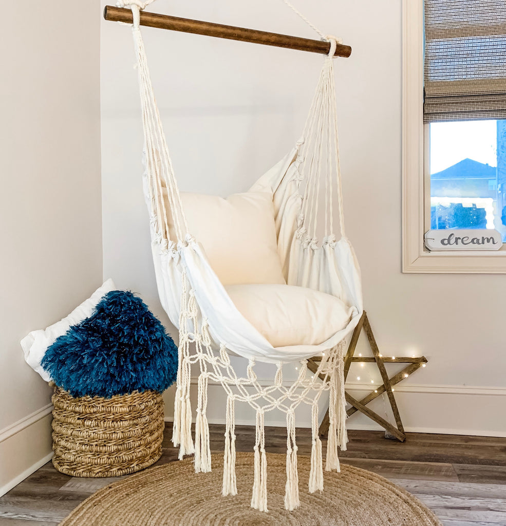 Macrame Hammock Swing Chair for Kids : Kid Teen Bedroom Hanging Chair ...