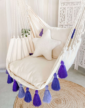 Purple  Bedroom Hanging Chair Swing
