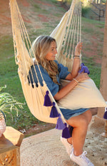Purple Hanging Chair Swing Hammock