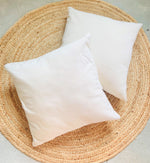 white cotton pillow cover