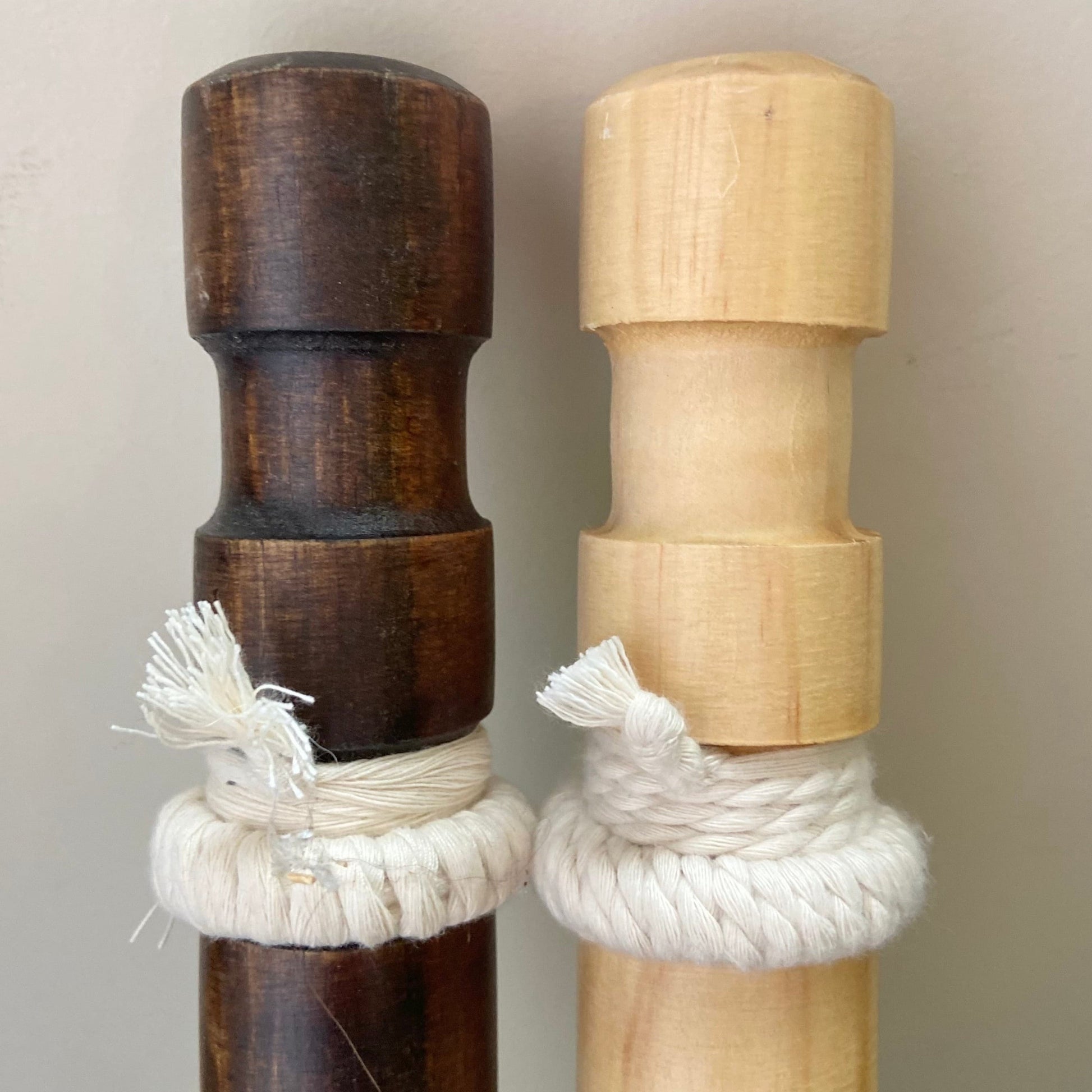 brown and natural wood hammock wood spreader bar