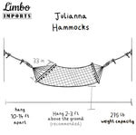 White Woven Hammock With Wood Spreaders